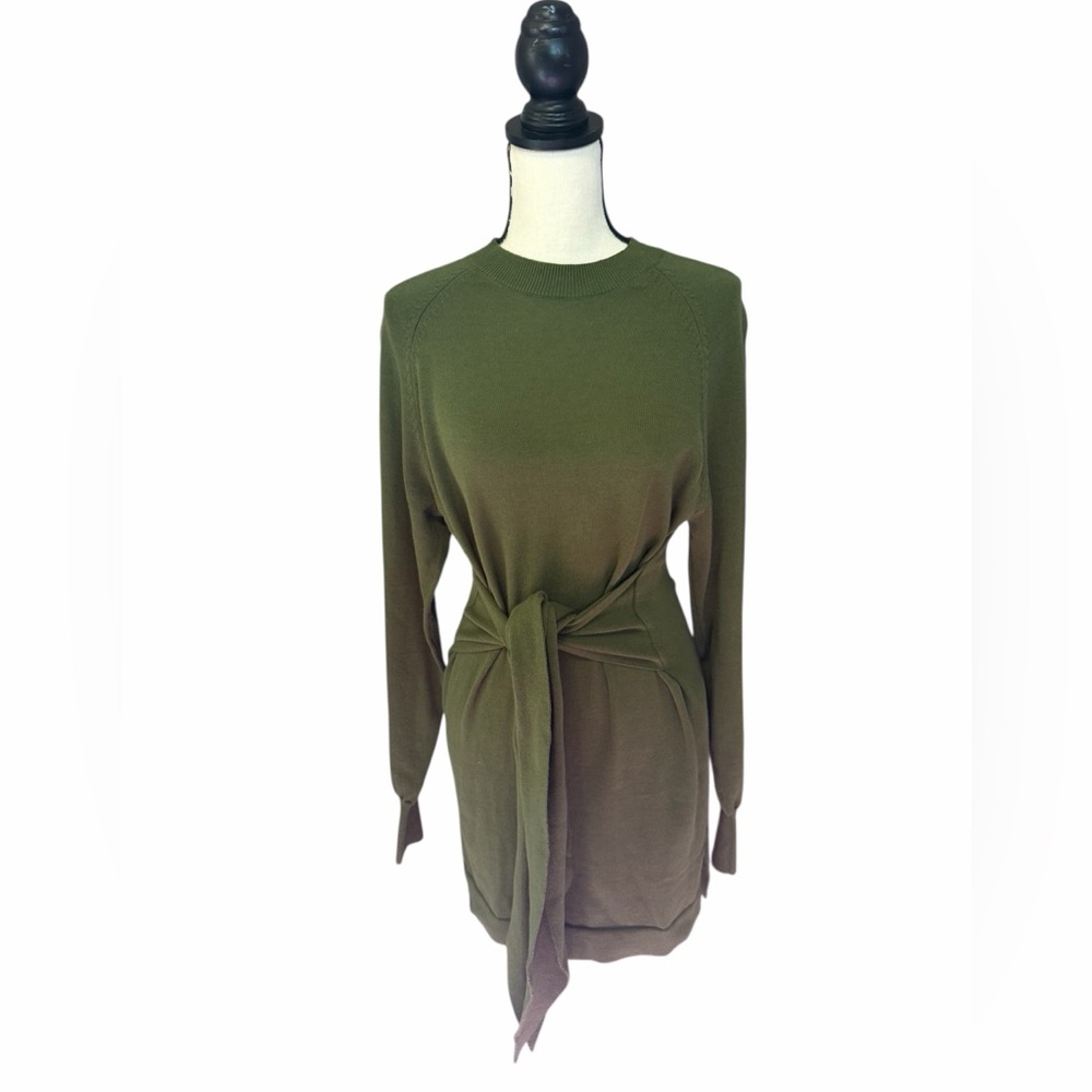 NWT Lovers & Friends Olive Green Knit Sweater Dress Size XS